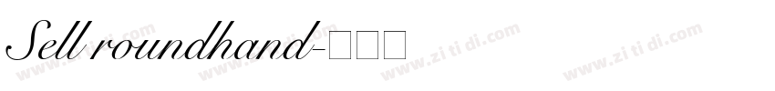 Sell roundhand字体转换